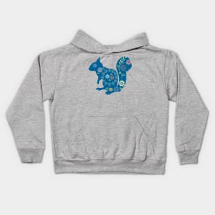 Squirrel Flowers Scandinavian Kids Hoodie